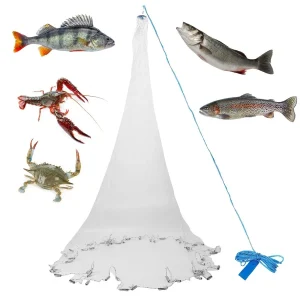 8ft Radius Fishing Cast Net Bait Trap